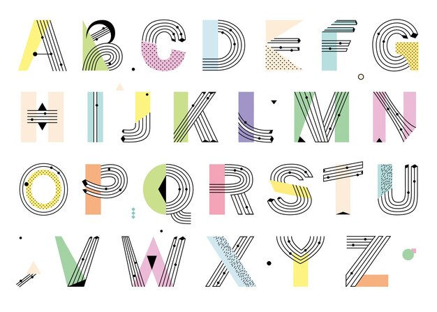 Vector creative font design vector