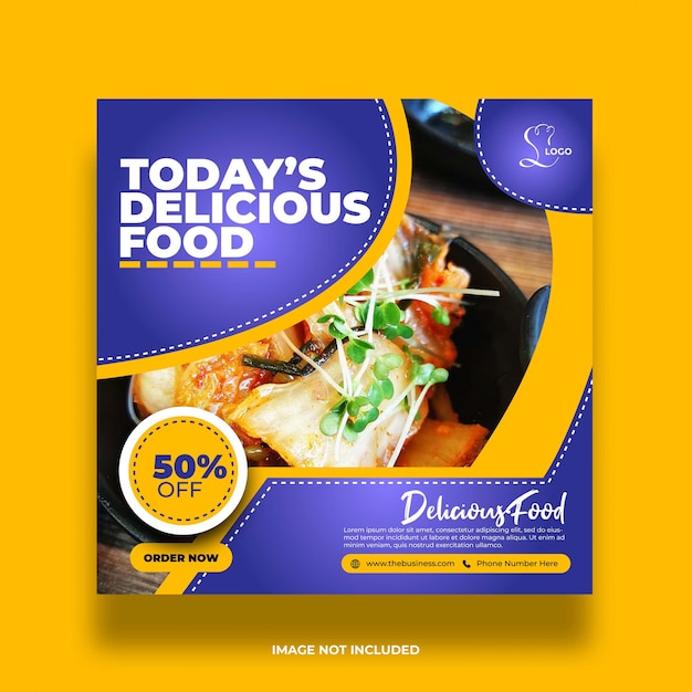 Creative food banner social media post