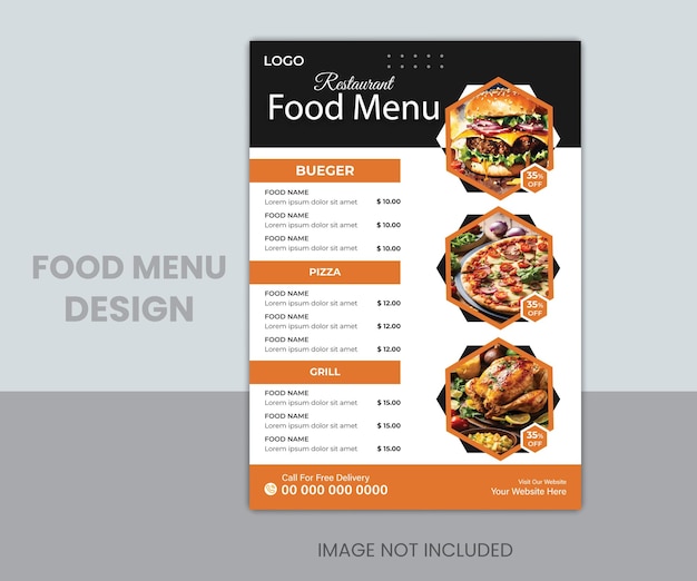 creative food menu design