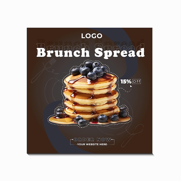 creative food social media post design