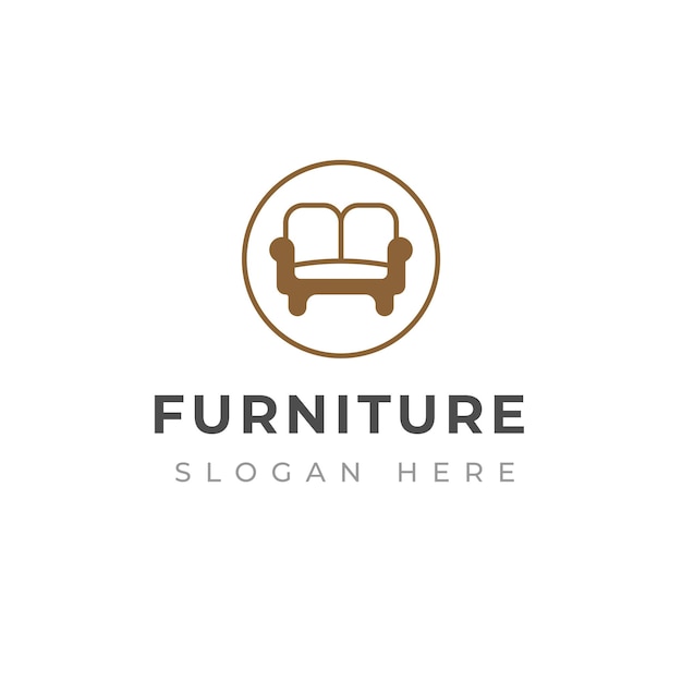 Creative furniture logo design template Sofa logo design