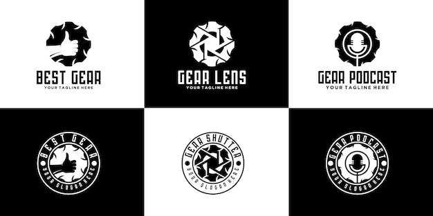 Creative gear vector logo collection