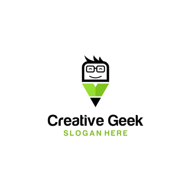 Matita con logo creative geek