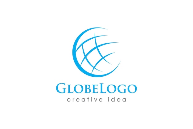 Creative Globe Concept Logo Design Template (Vorm van het ontwerp van het logo van de Creative Globe Concept)