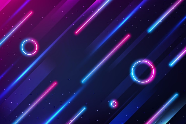 Vector creative glowing neon background