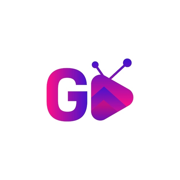 크리에이 티브 Go TV 로고 템플릿 컬렉션 벡터