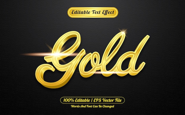 Vector creative gold editable text effect template style