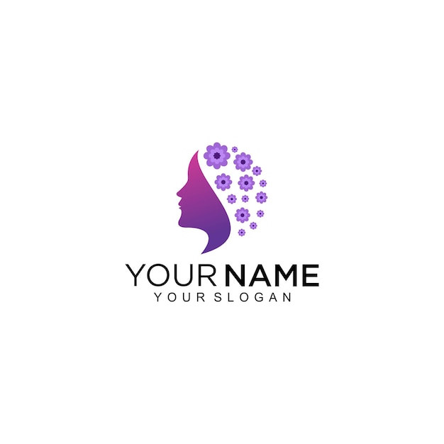 Creative golden beauty skin care logo design spa therapy logo concept