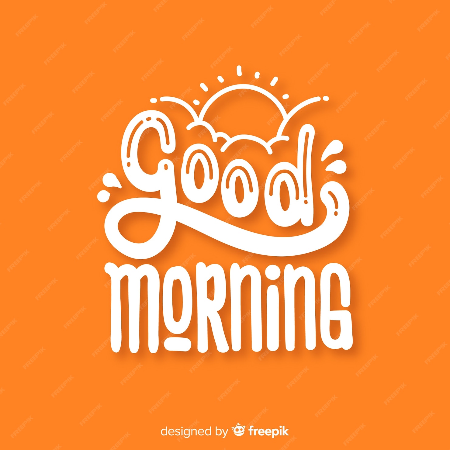 Premium Vector | Creative good morning lettering illustration