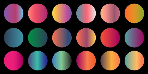 Creative gradient color mega set of vibrant colorful gradient 2022 top gradient color vector premium