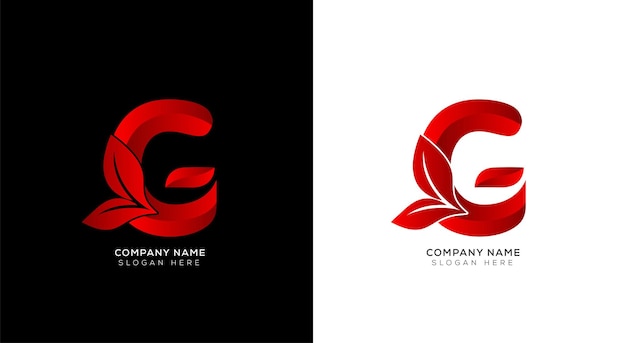 Creative gradient letter g logo design template