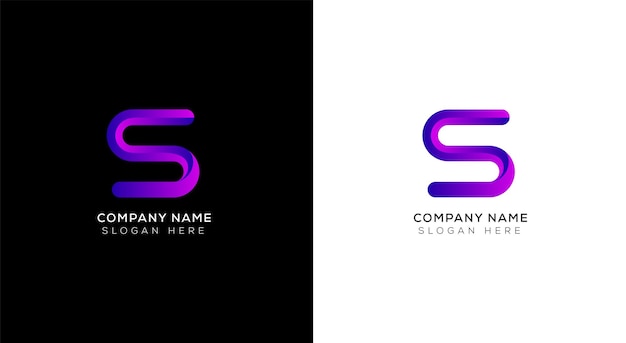 Creative gradient letter a logo design template