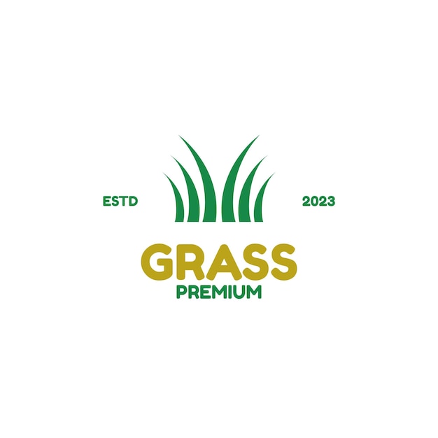 Creative grass logo design concept vector illustration idea