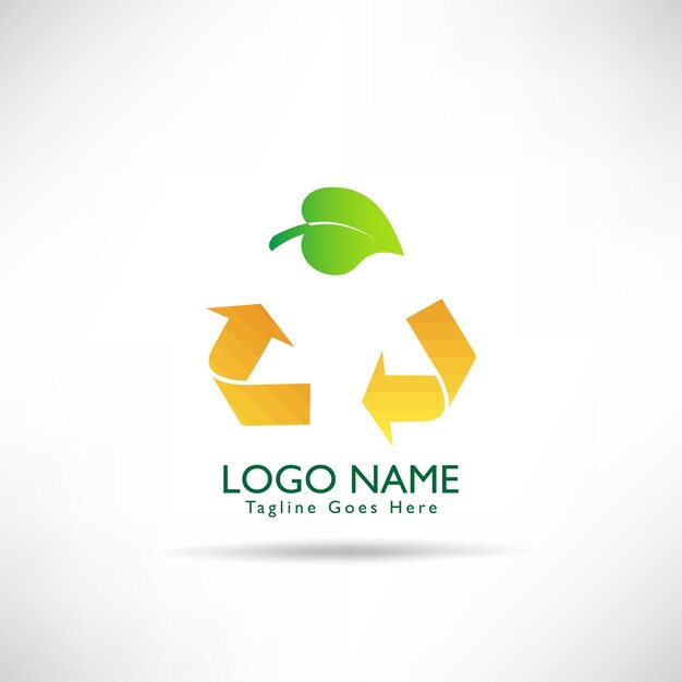 Creative green energy logo vector template concetto ambientale verde ecologico
