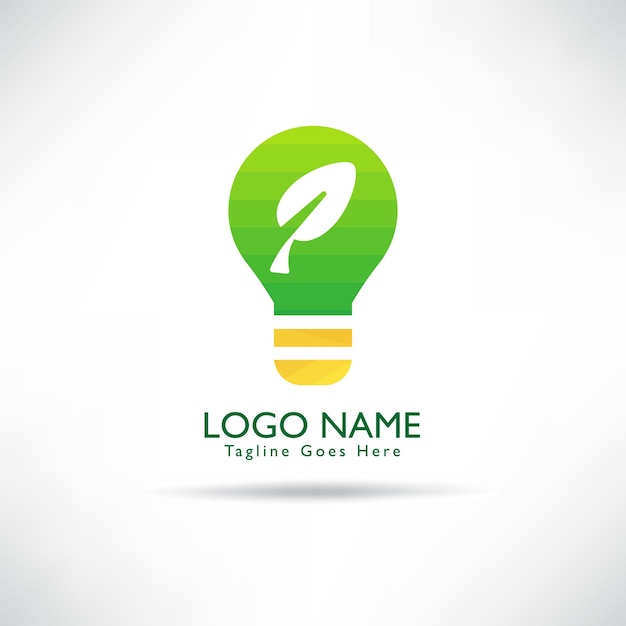 креативный векторный шаблон логотипа зеленой энергии зеленая экологическая концепция экологическая