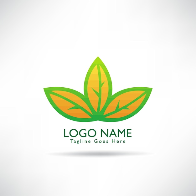 creative Green Leaf eco organic Logo design vector template green environmental concept