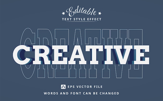 Vector creative grey editable text effect