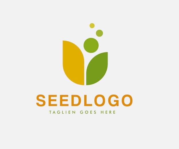 Creative growing seed logo for agriculture farming gardening business