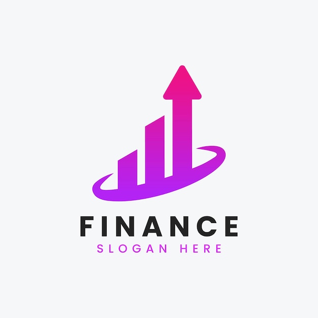 Creative growth data finance modern accounting logo design