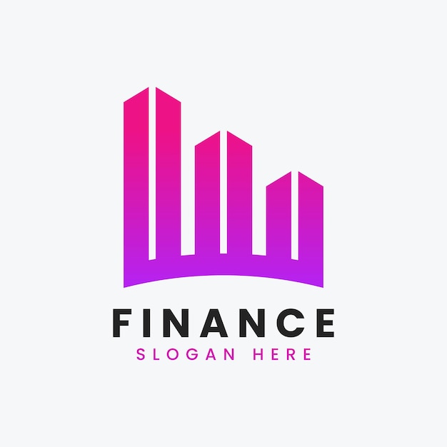 Vector creative growth data finance modern accounting logo design