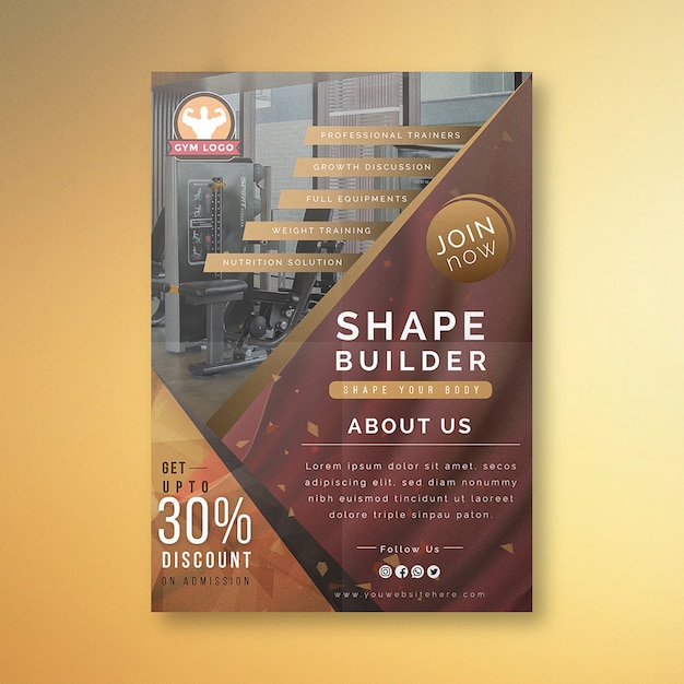 Creative gym flyer design