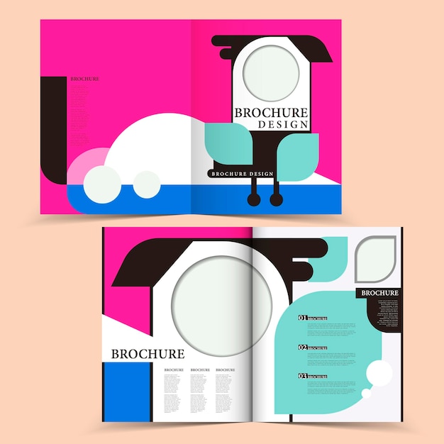 Design creativo della brochure piegata a metà