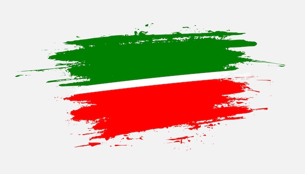 Креативный ручной рисунок флага мазка кистью векторной иллюстрации страны Татарстан