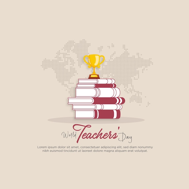 Vector creative hand lettering text for happy teacher's day happy teachers day creative ads