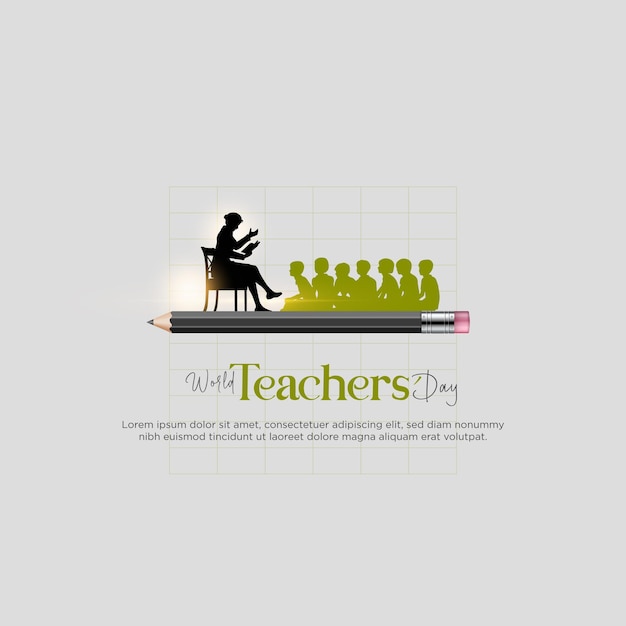 Vector creative hand lettering text for happy teacher's day happy teachers day creative ads