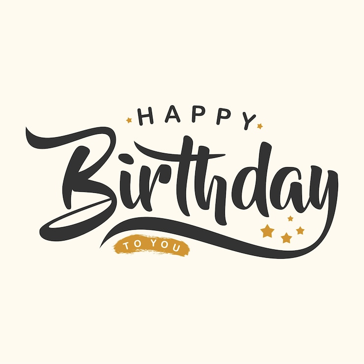 Vector creative happy birthday letter
