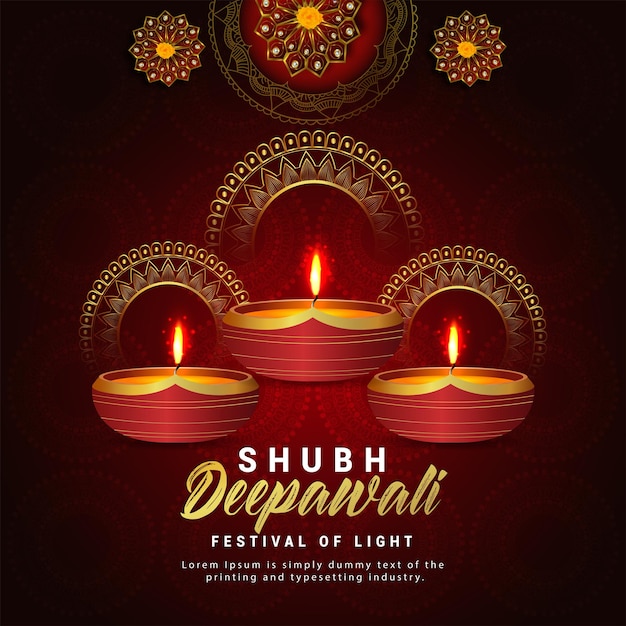 Creative happy diwali design concept and background