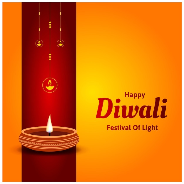 Creative happy diwali festival vector design