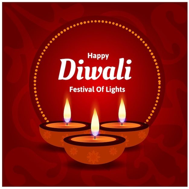 Creative happy diwali festival vector design