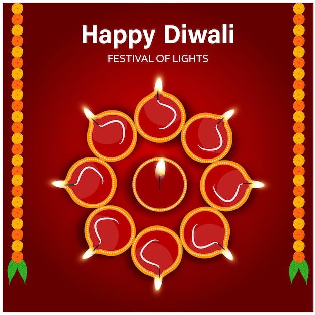 Vector creative happy diwali festival vector design