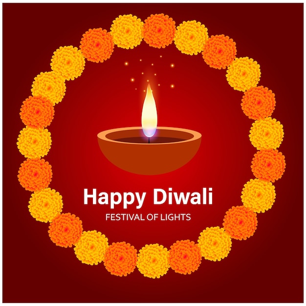 Vector creative happy diwali festival vector design