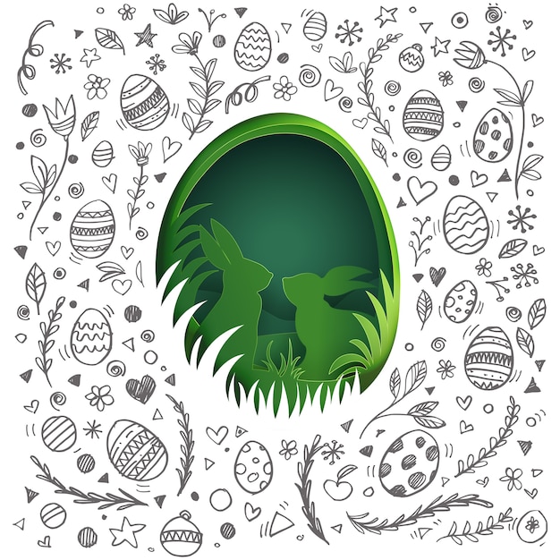 Creative happy easter background