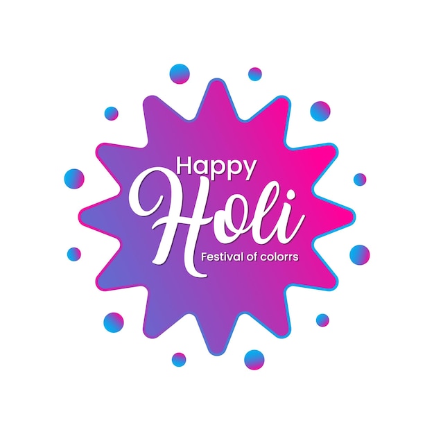 Creative Happy Holi festival of colors with purple splash