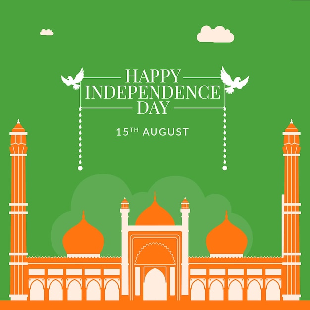 Creative happy indian independence day banner design