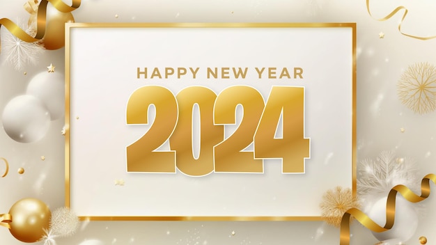 Immagini creative di felice anno nuovo 2024 download gratuito in qualità hd