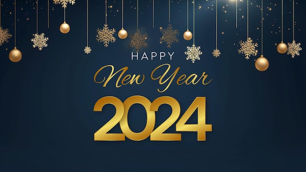 Immagini creative di felice anno nuovo 2024 download gratuito in qualità hd