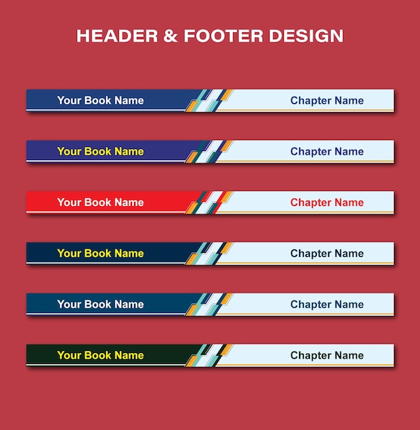 Creative Header and Footer Design Set