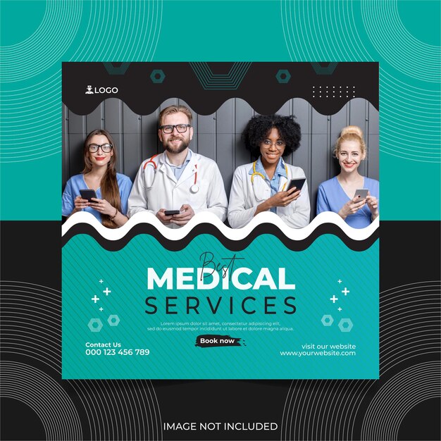 Creative Health care social media post template Premium Vector