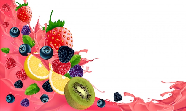 Творческий здоровый микс фруктов для низкокалорийной закуски, изолированных на белом фоне