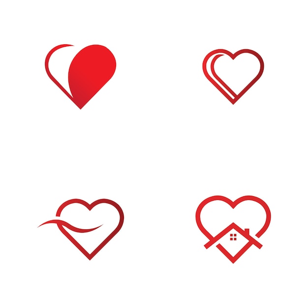 Creative heart logo and symbol design vector template