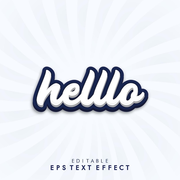 Creative hello text effect