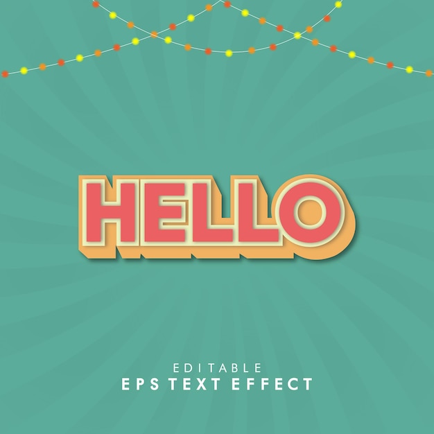 Creative hello text effect