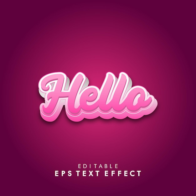 Creative hello text effect