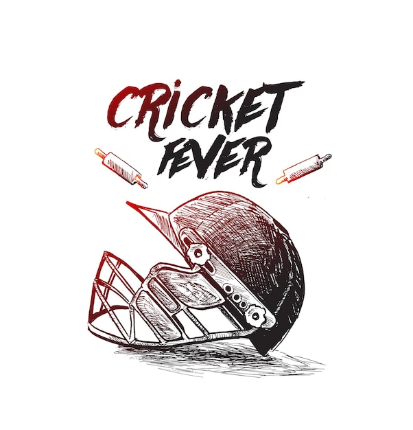 Vector creative helmet for cricket championship concept