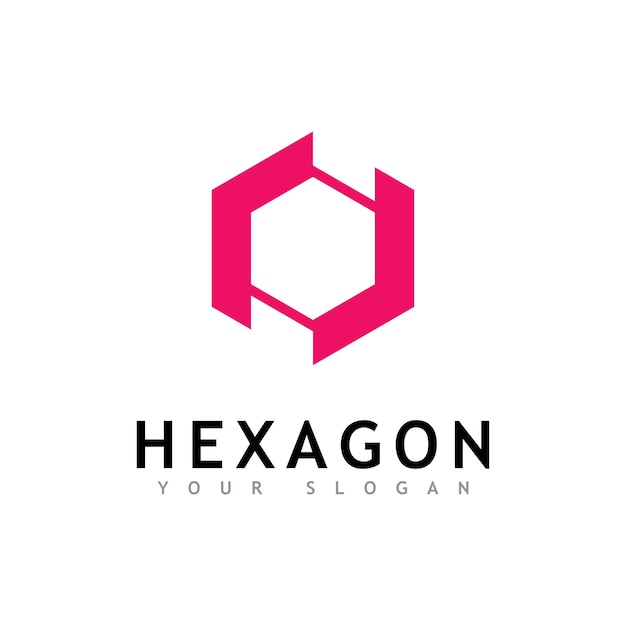 Креативный векторный дизайн логотипа hexagon