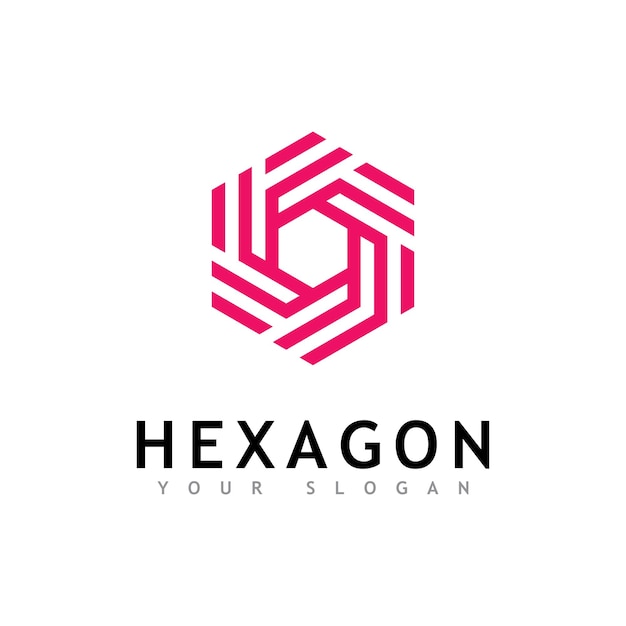 Creative hexagon logo vector design